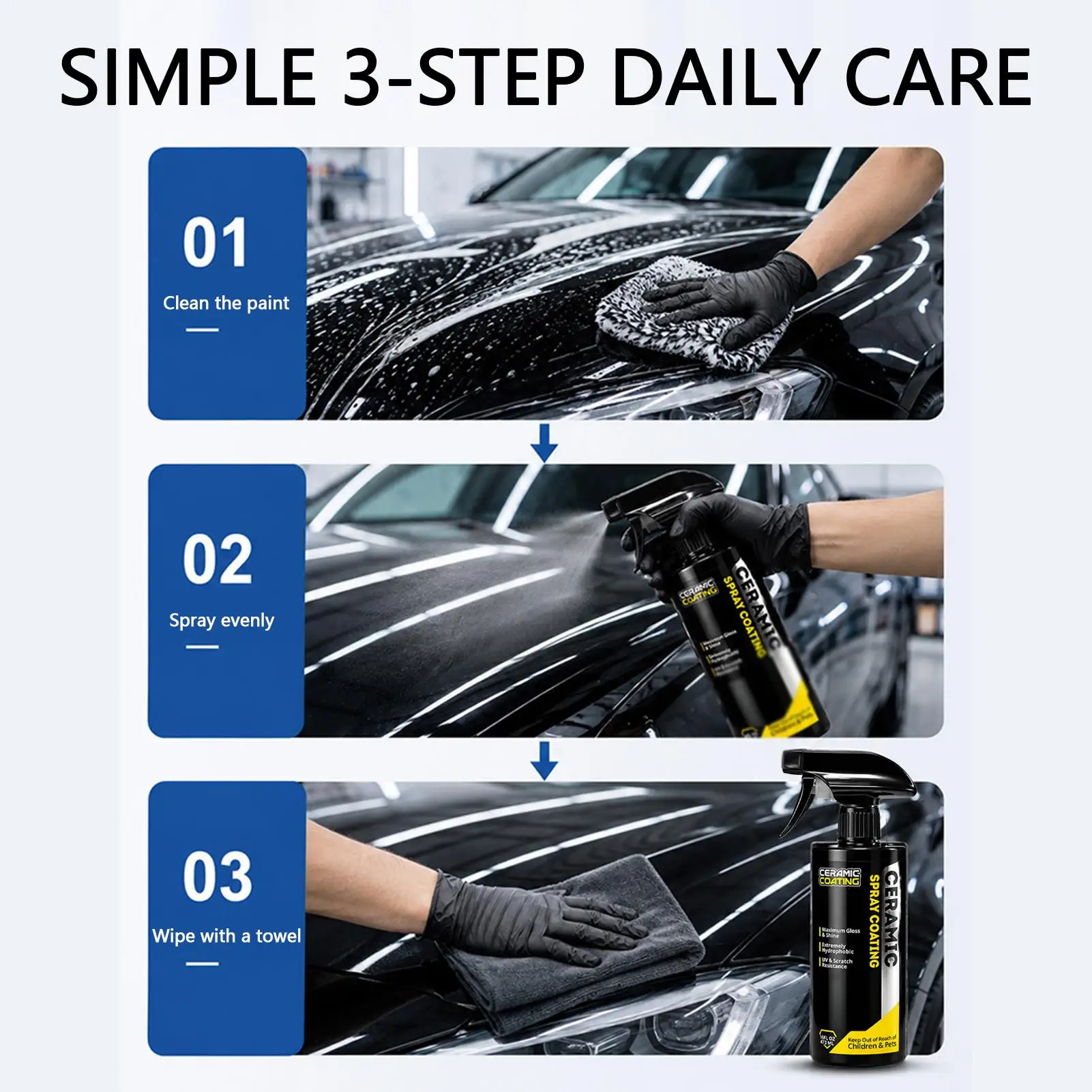 Ceramic Coating Hydrophobic Glass Detailer Restorer Liquid Auto Ceramic Coating For Car For RV Motorcycle Garage Interior