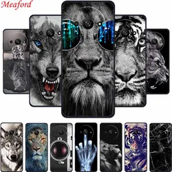 For Redmi A3 Phone Case Cover Lion Wolf Tiger Cat Black Silicone Soft Back Cover Case For Xiaomi Redmi A3 Case RedmiA3 A 3 6.71