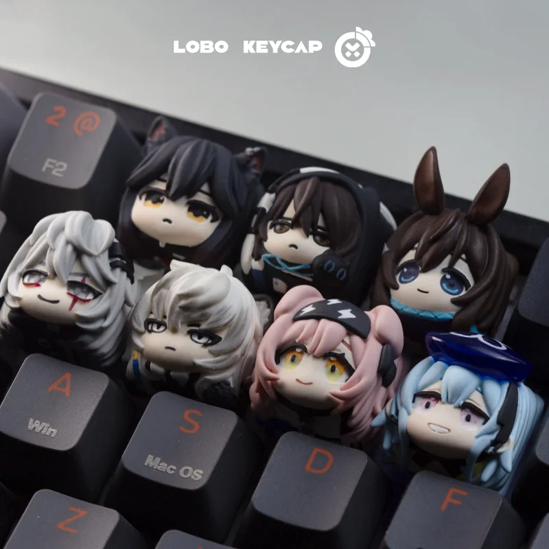 

Diy Arknights Lappland Mechanical Keyboard Keys Silverash Cross-Axis Mechanical Keyboard Pc Personalized Keycaps Gift Toys