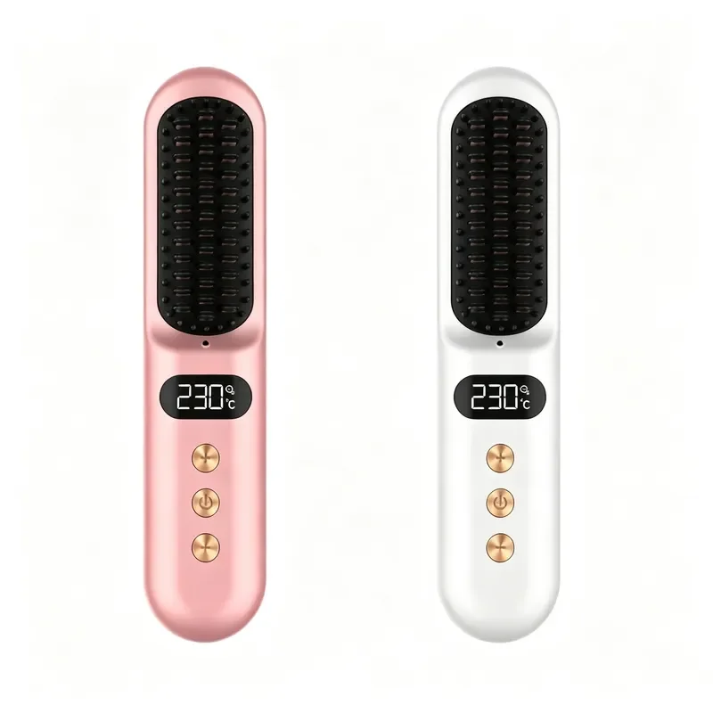 Wireless Lazy Straight Hair Comb Negative Ion Hair Care Does Not Hurt Hair Portable Charging Styling Comb Roll Straight