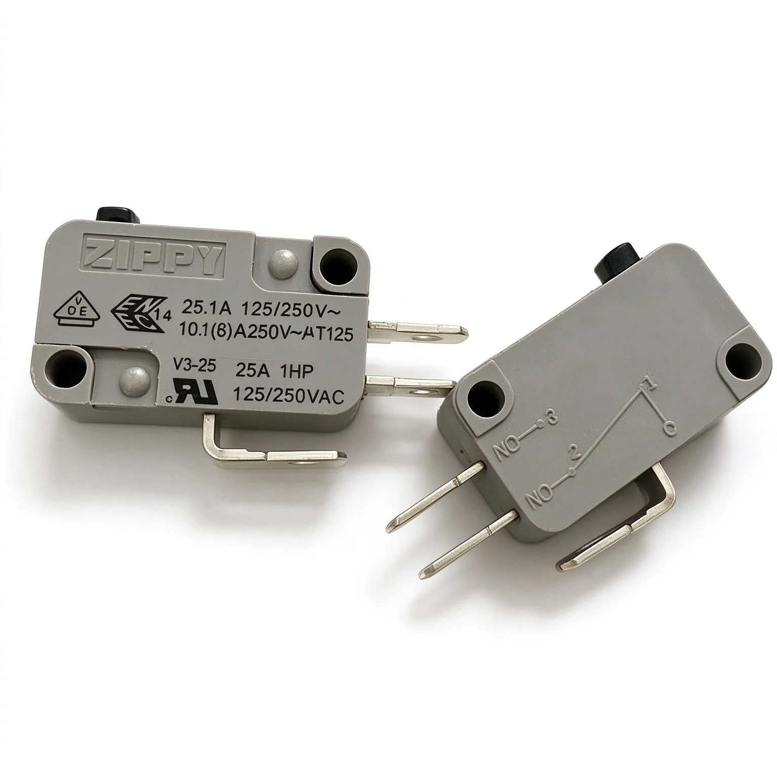 1PCS Taiwan ZIPPY V3-25S-00D3-Z High Current Micro Switch 25A250VAC Stroke Reset Limit Switch 1 Normally Open 1 Normally Closed