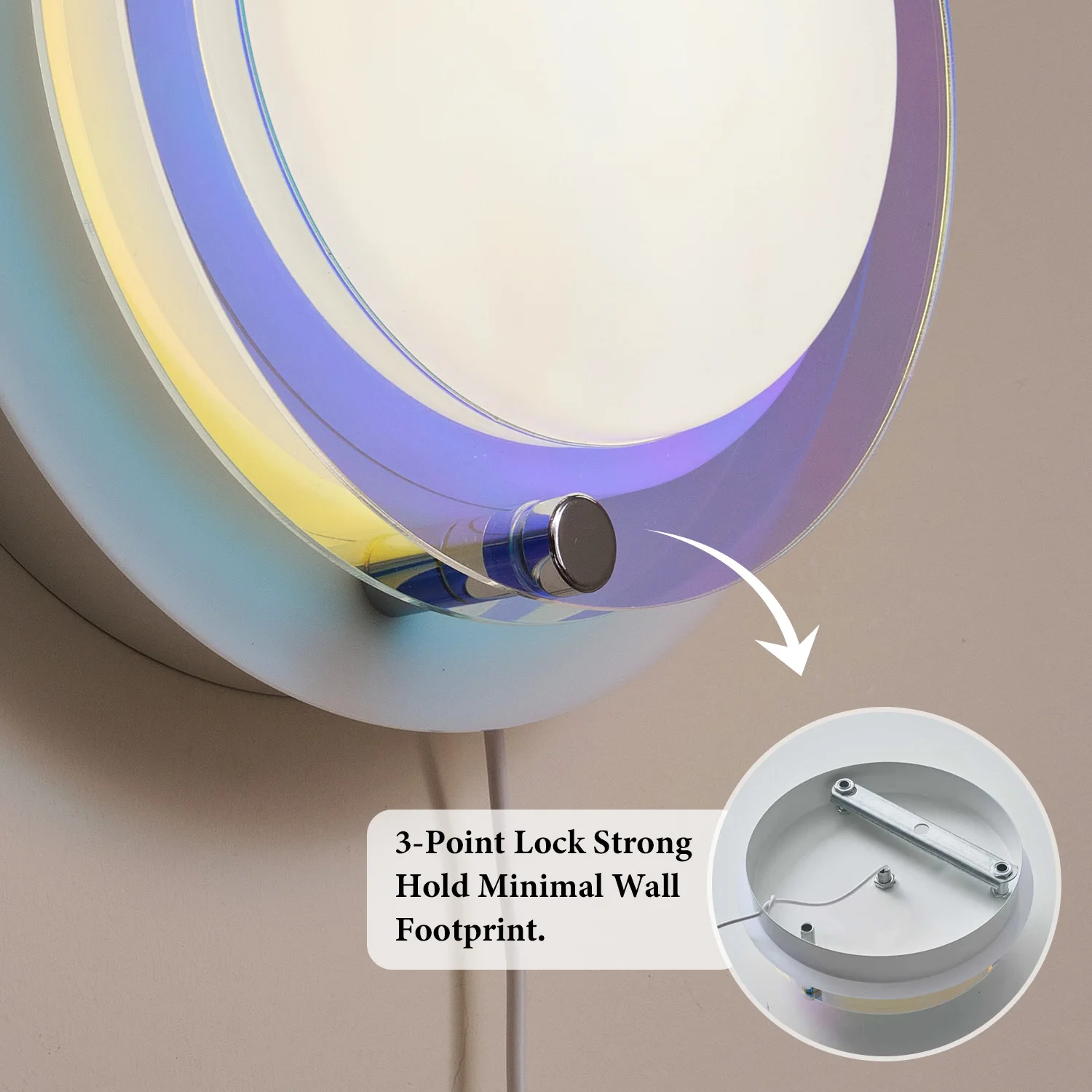 LED remote control 2-in-1 wall/desk lamp, RGB16 color free transformation suitable for bedrooms, interiors, and study rooms