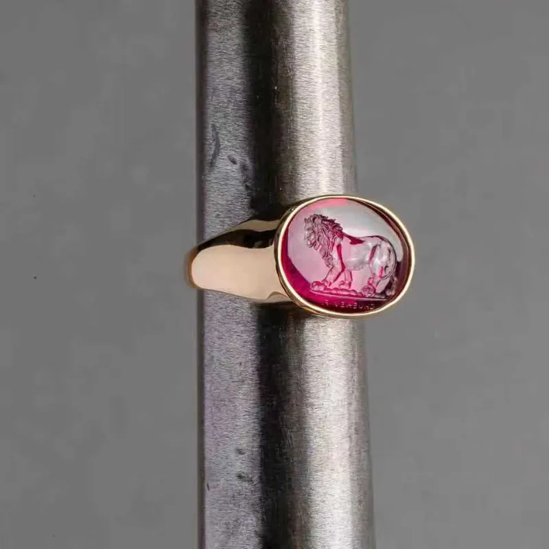 European and American New Fashion Creative Lion Shape Personality Versatile Men's Ring