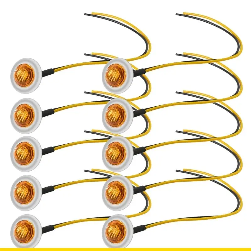 SZCH LED مقطورة LED خفيفة الجانبية الأمامية مؤشر خلوص ضوء التخليص مضاد للماء مصباح علامة السيارات مغلق