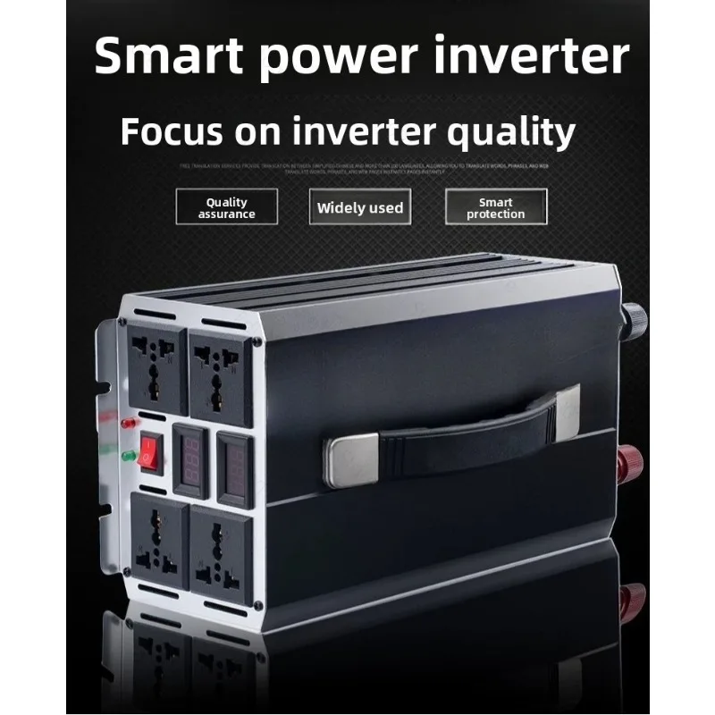 High - Power 12V/24V/48V/60V to 220V Modified Sine Wave Car Inverter for Vehicles