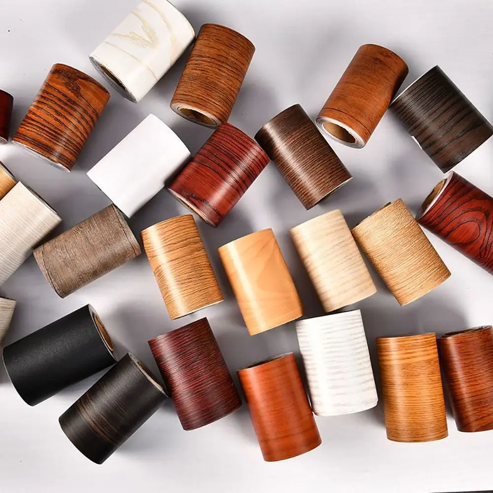10M/Roll Windowsill Waist Line Wallpaper Door Frame Waterproof Waveguide Line Wood Grain Self-adhesive Wall Border Sticker