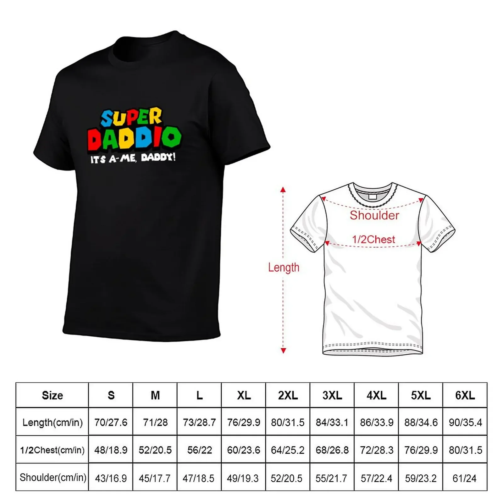 SUPER DADDIO - FATHER T-Shirt tops graphic tee shirt Short sleeve tee mens workout shirts