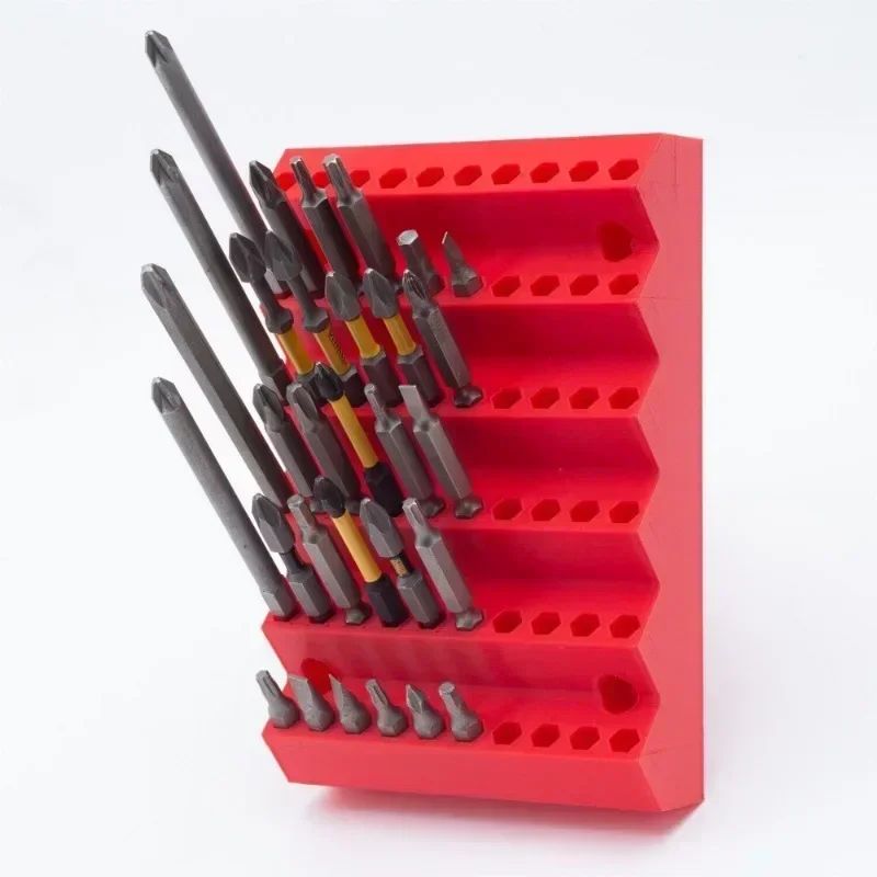 Hexagonal Shank Drill Bit Bracket Screwdriver Drill Bit Milling Cutter Storage Holder Box Rack Organizer 70 Holes