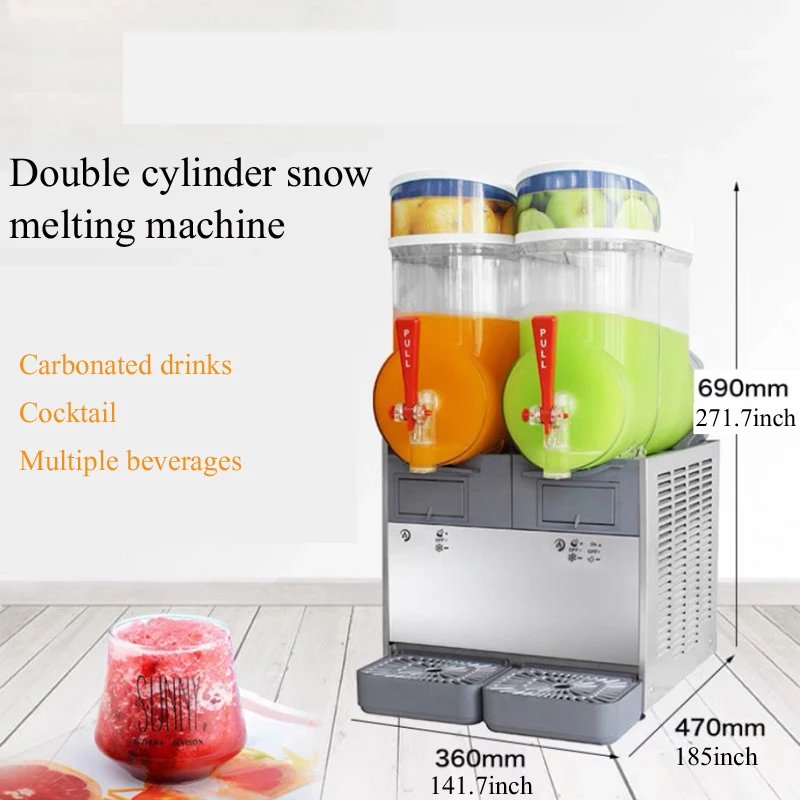 

Electric Snow Melting Machine Single Tanks Sand Ice Slushy Making Ice Cream Smoothie Slush Machines