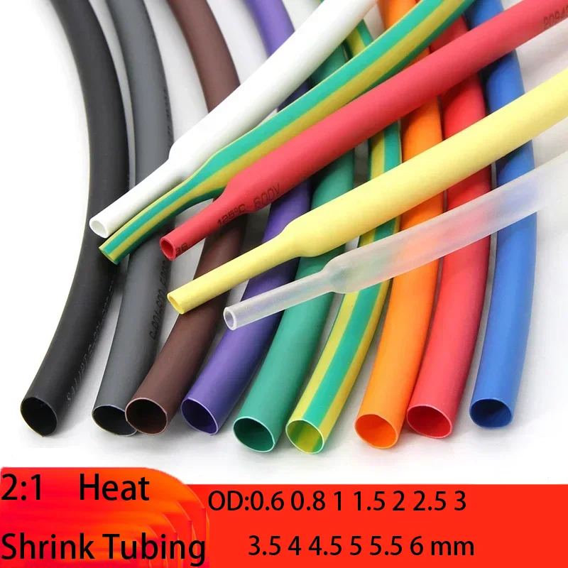 1/5M  PE Heat Shrink Tubing 2:1 Shrinkage Ratio Shrinkage Tubing for Insulated Wires Shrink Ratio Insulated Wire Shrink wrap