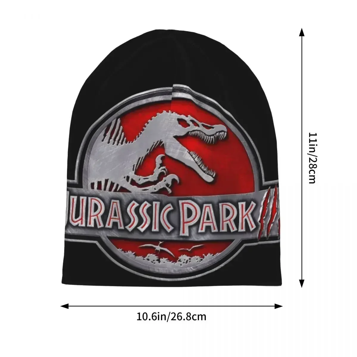 Dinosaur Jurassic Park Warm Knitted Cap Hip Hop Bonnet Hat Autumn Winter Outdoor Beanies Hats for Men Women Adult