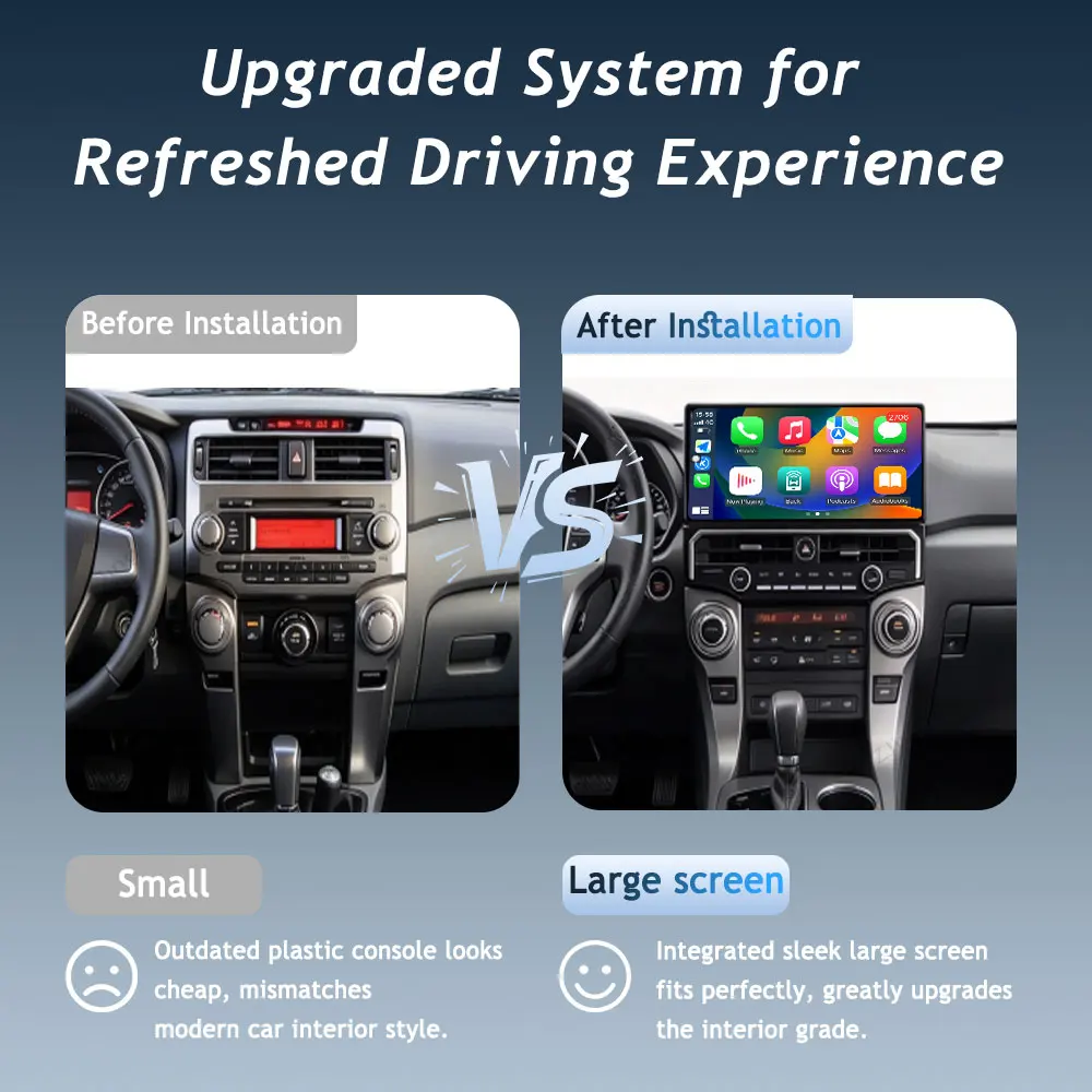 Android 16 (OS) 12.3 inch For Toyota 4 Runner 4runner 2009-2023 CarPlay Android Auto WiFi Accessories Head Unit Bluetooth Video
