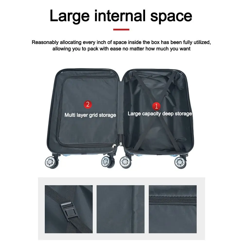 ABS Universal Wheel Pull Rod Box 8 Colors Travel Suitcase 20Inch Silent Password Suitcase with Wheels Carry-on Trolley Case