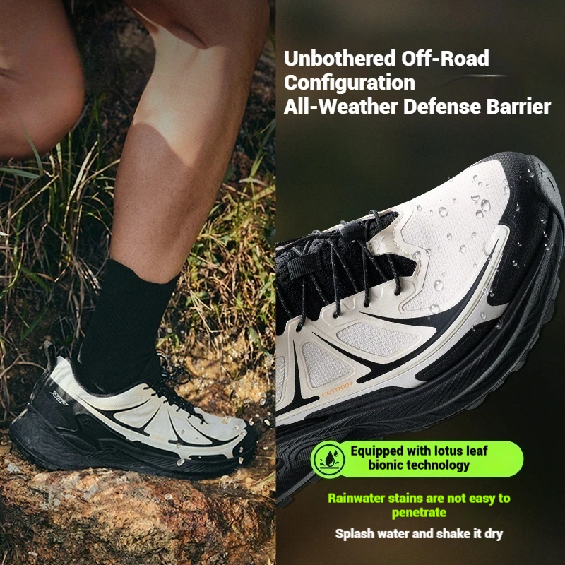 Xtep Chase Mountain Men's Hiking Shoes 2025 Summer Anti-slip