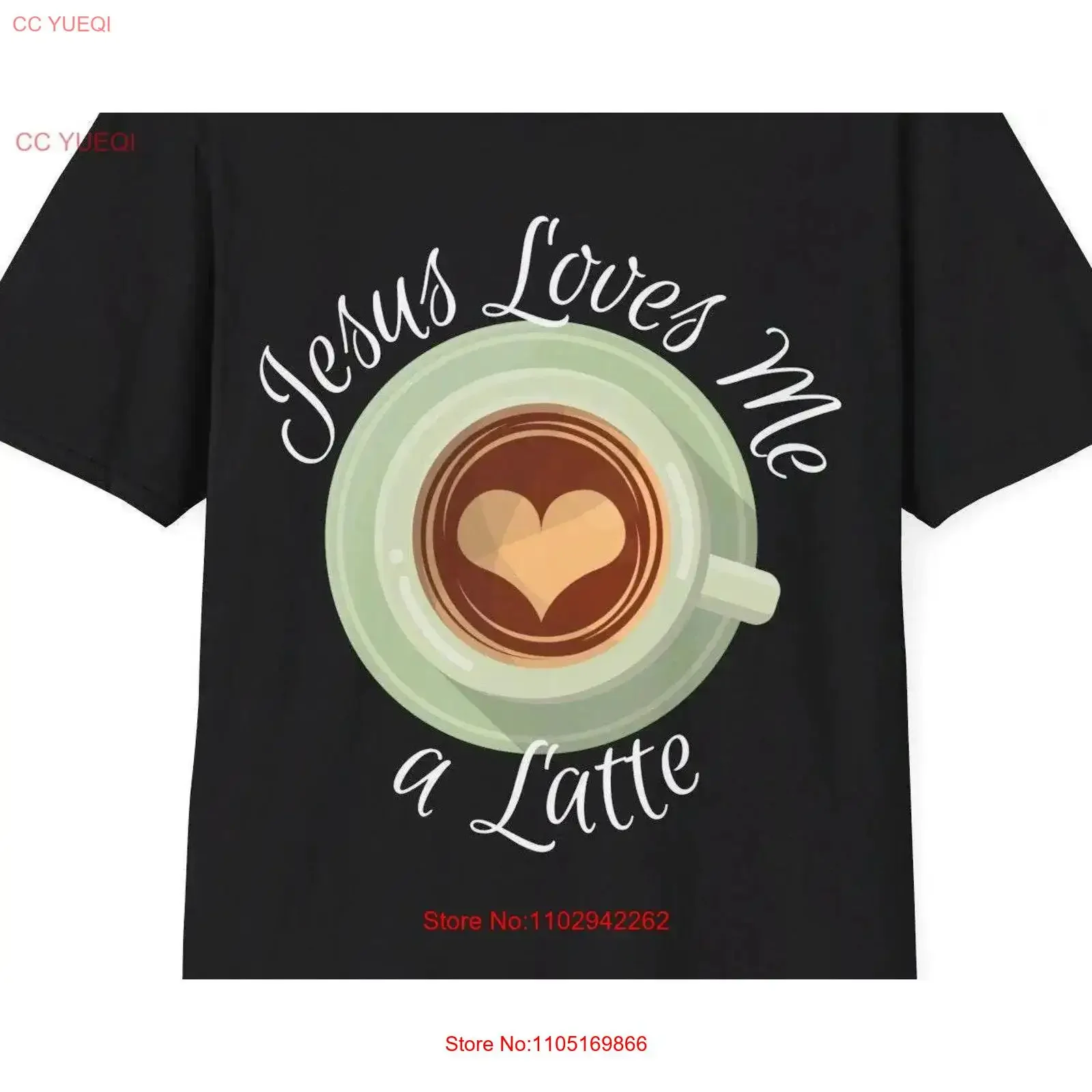 

Jesus Loves Me a Latte Softstyle T Shirt G64000 Christian Mothers Day Birthday Cup of Coffee Lover vintage Washed Soft