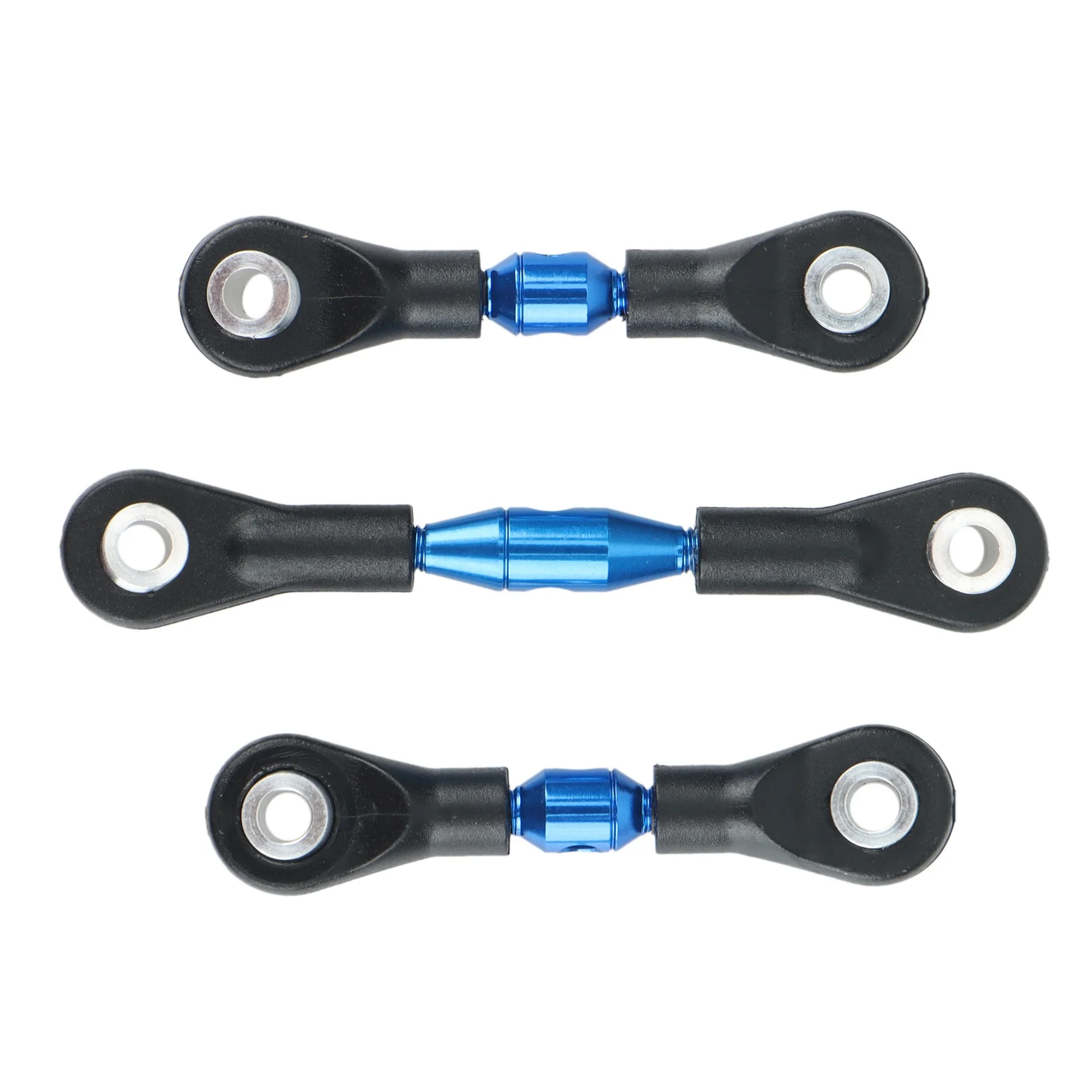 3pcs Metall Lenkstange Link Rod Spurs tange für Tamiya TT-01 tt01 1/10 rc Auto Upgrade Teile Zubehör, blau