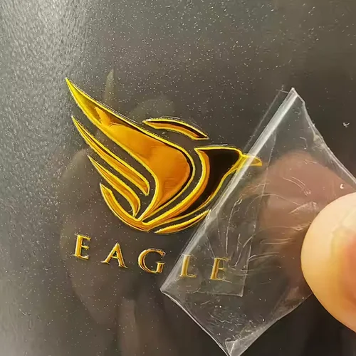 Imagen 2 del producto 50 Uds. De pegatinas de transferencia DTF doradas personalizadas, logotipo de empresa, botellas de boda, bolsa de embalaje, caja, pegatinas de transferencia personalizadas