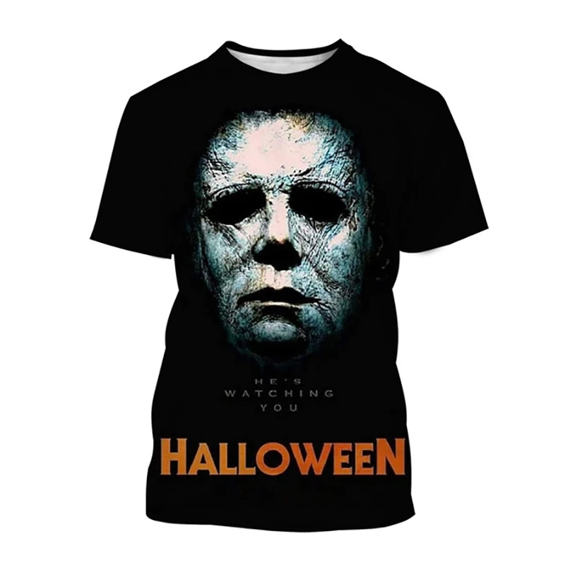 Halloween Horror Movie 3D Print T-Shirt Men Women Short Sleeve Fashion Casual T Shirts Oversized Harajuku Tees Tops Kid Clothing