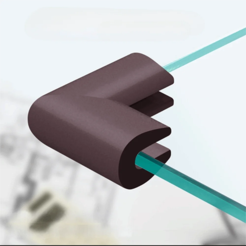 

4 шт. Защитные угловые накладки из пеноматериала U-образной формы для безопасности детей, толстые защитные уголки для столов, мягкие губчатые накладки для края стеклянного стола, мебельные защитные полосы