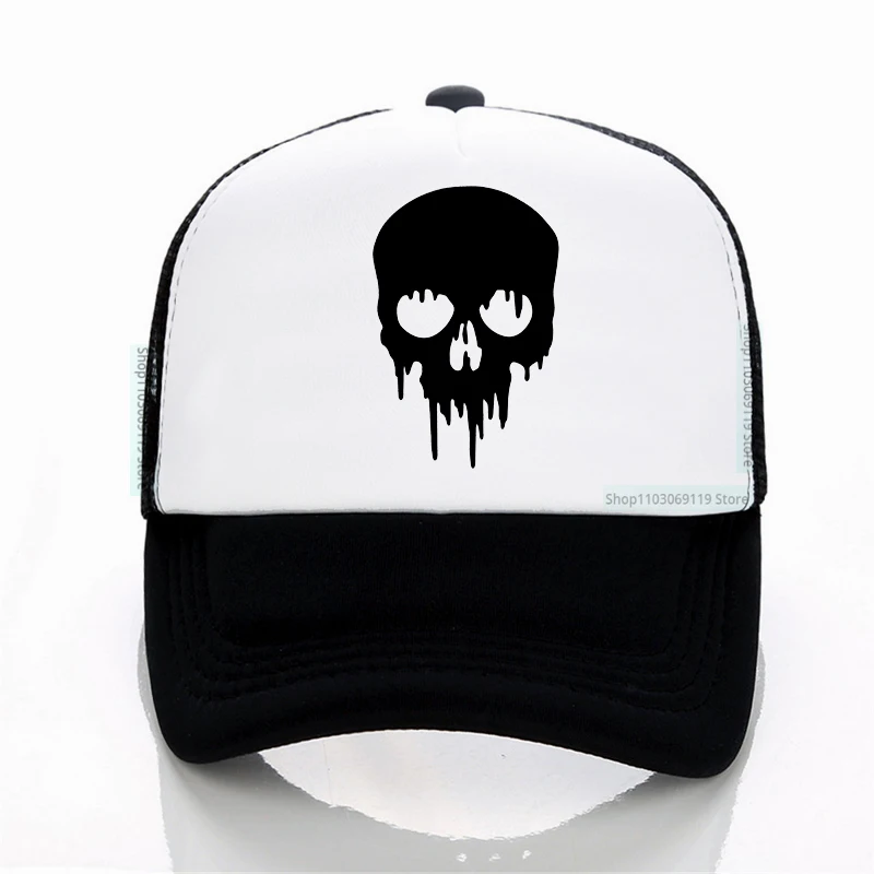 

Unisex Skull print Baseball Caps Men Outdoor Breathable Mesh Tactics Mountaineering Peaked Hat Adjustable casual Snapback Caps