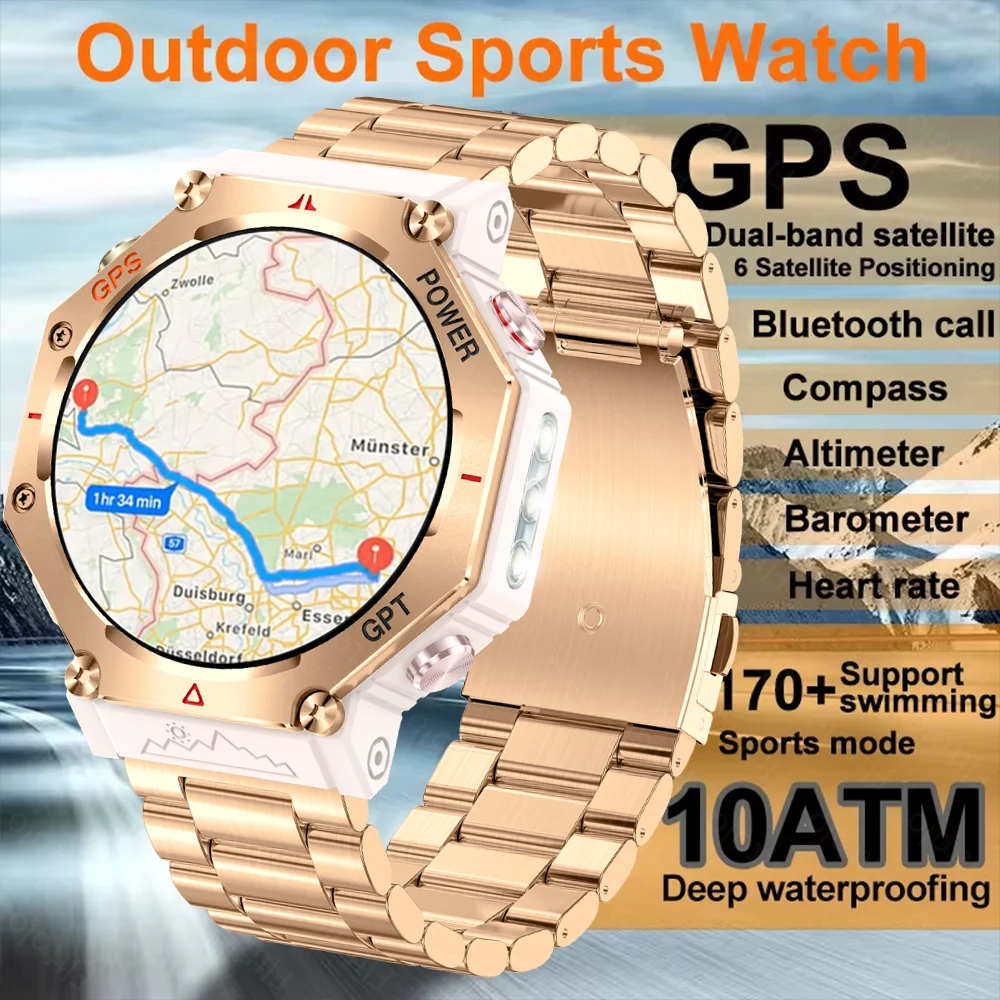 

2025 New For Xiaomi GPS Smart Watch Men 10ATM IP69K Waterproof Smart Watches Compass Altimeter Barometric 1.43'' AMOLED Bracelet