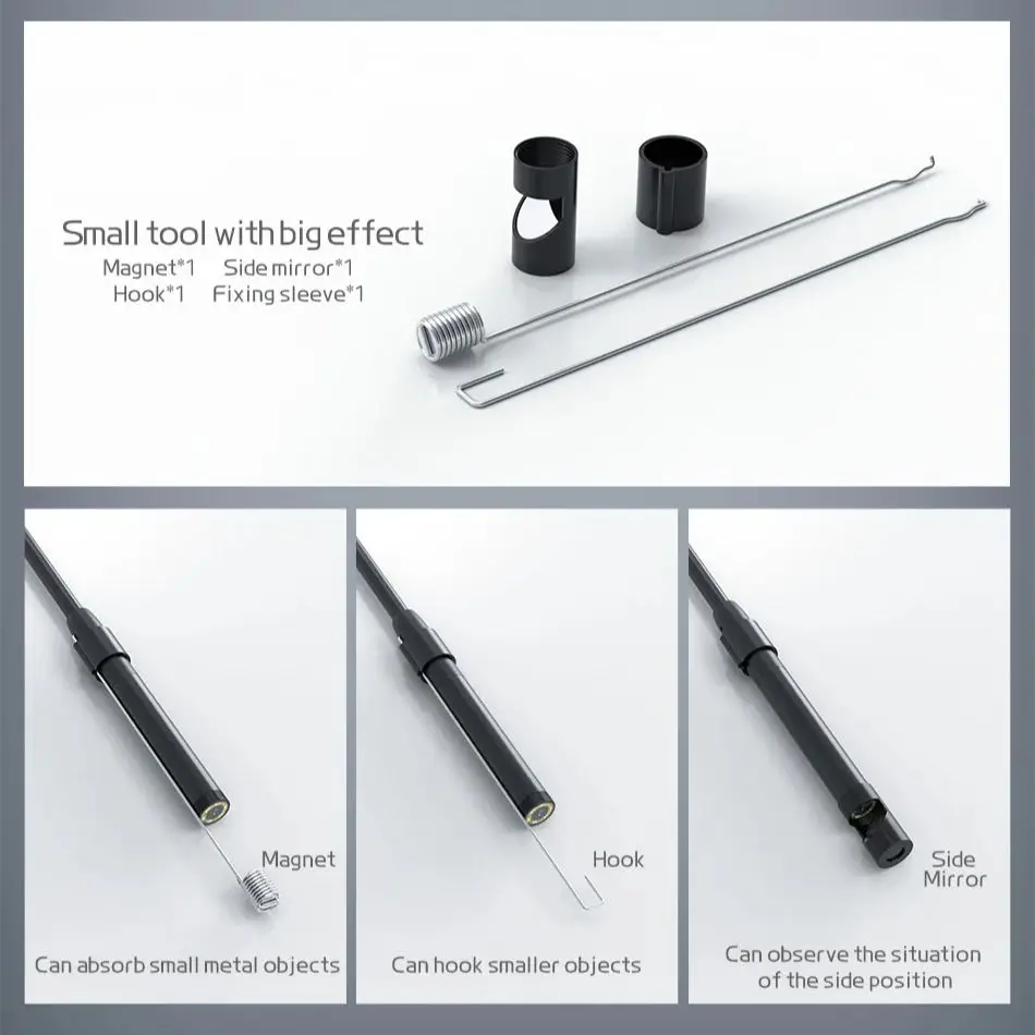 5.5 8MM Android Endoscope 3 In 1Camera  USB/Micro USB/Type-C Borescope Inspection Camera Waterproof for Mobilephone