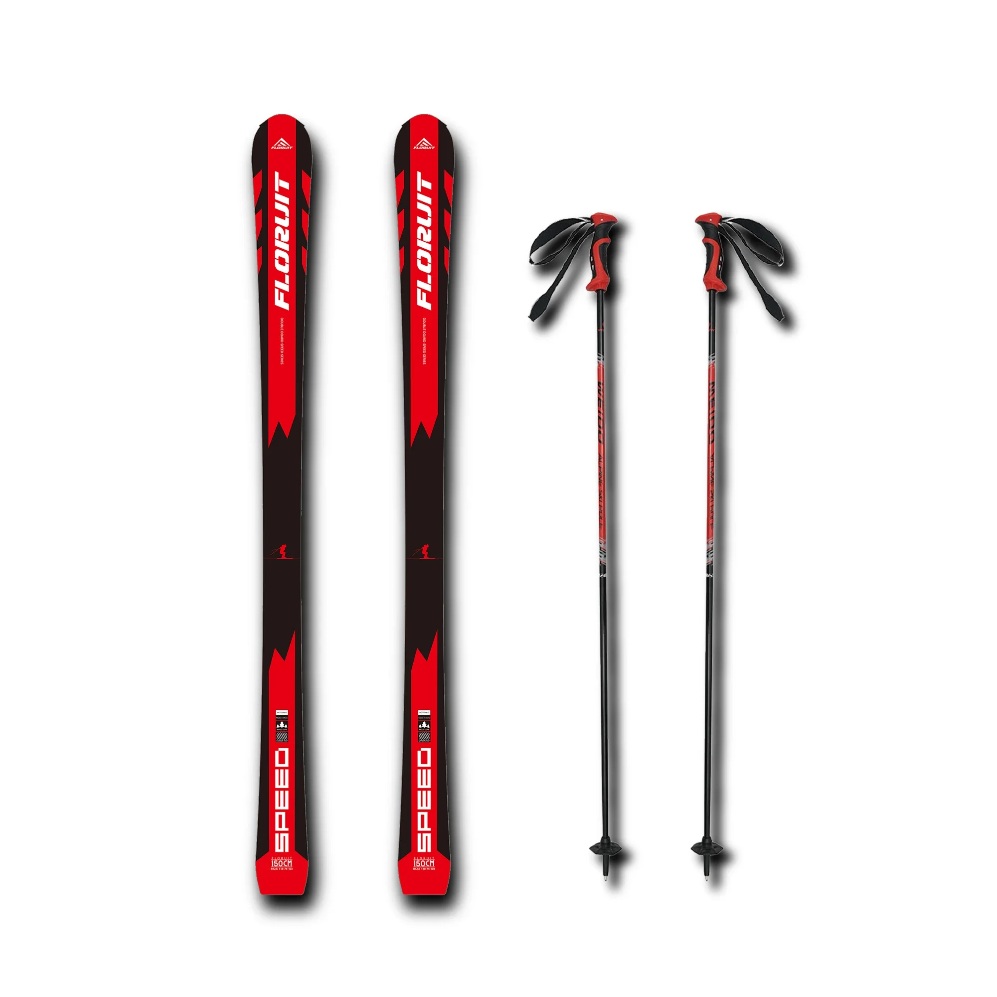 FLORUIT Alpine Ski All Mountain Twin Tips Ski For Adult And Kids