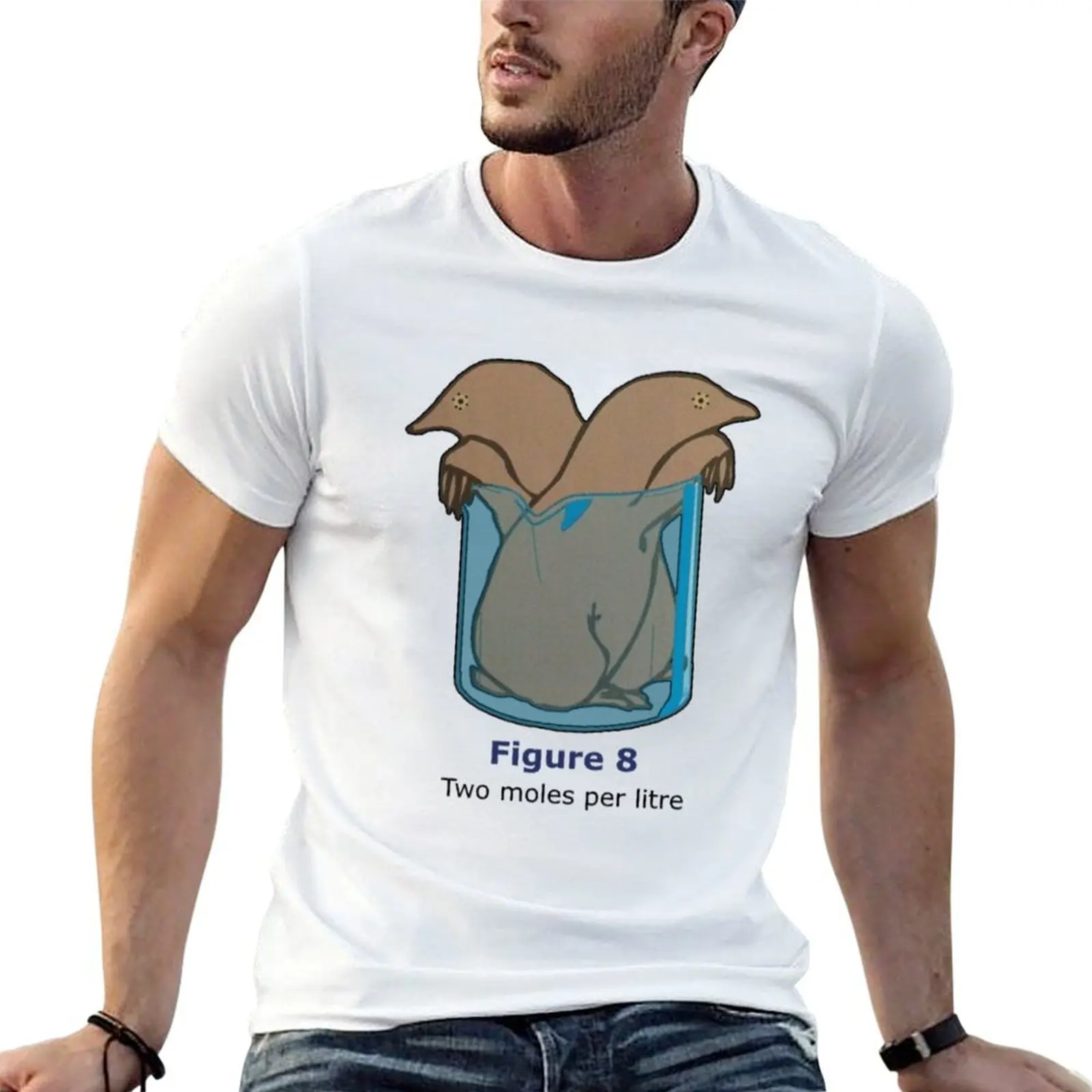 

Two Moles Per Liter T-Shirt man t shirt cotton t shirts for man graphic funny T-Shirt