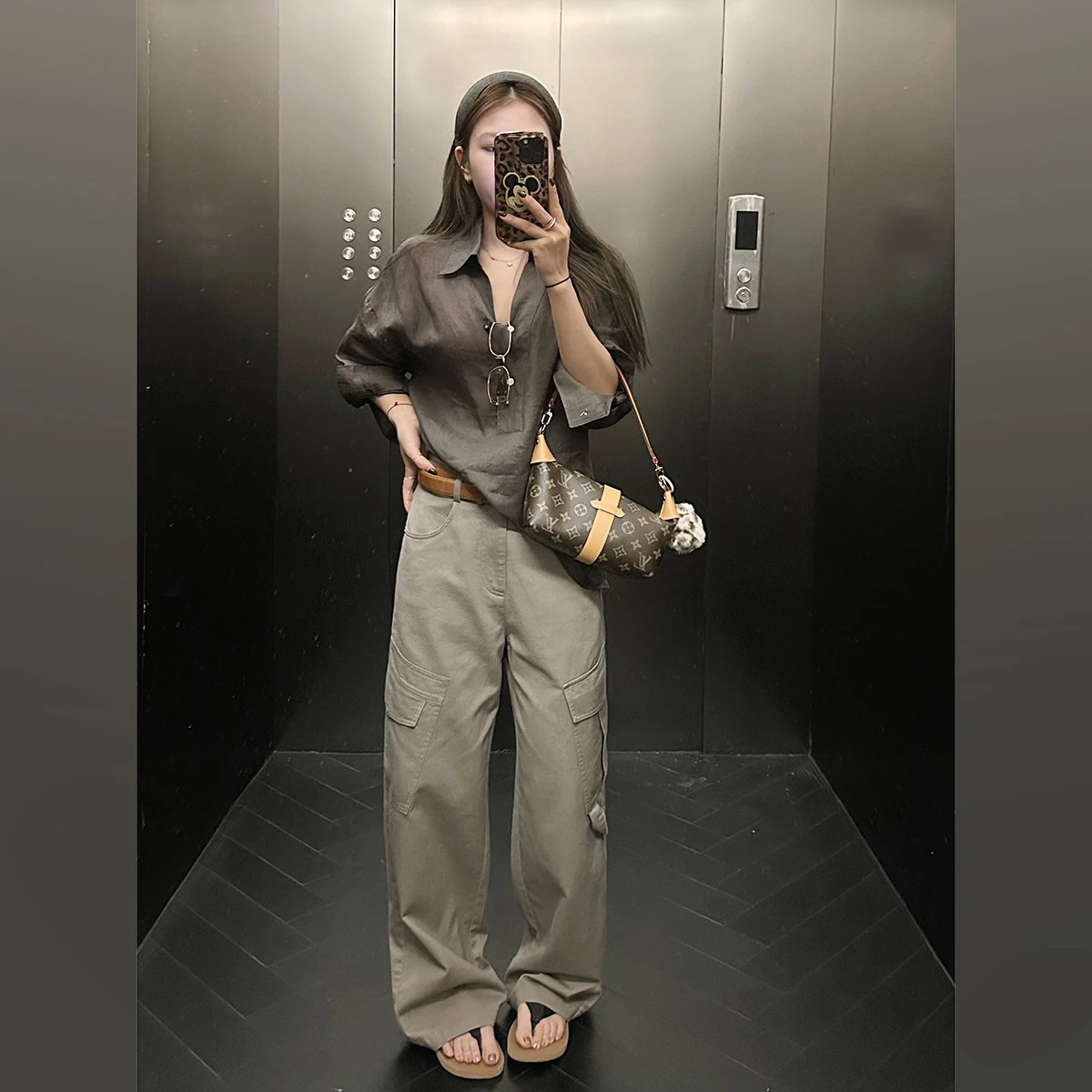

Casual Linen Men's irt f Open Collar Loose Fit mid Sve Breathable Comfortable Zeng Yue Ban Salt Series Boyfriend irt