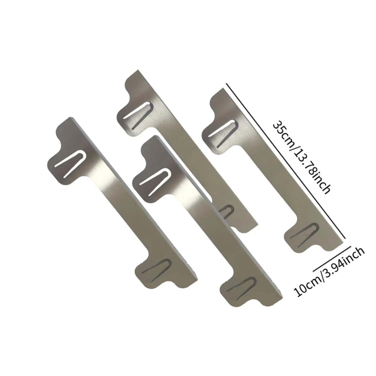 4 Pieces Stainless Steel Stove Gap Cover Easy to Clean Range Trim Kits Easy to Install Furnaces Gaps Cover for Countertop Stove