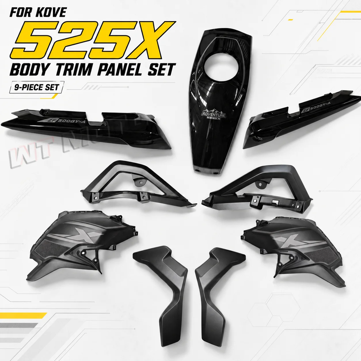 Modified Full Body Fairing Shell Panel Kit Fit For KOVE 525X Motorbike Spare Parts