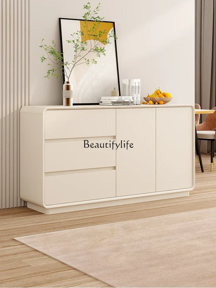 

ld25 New cream wind paint side cabinet against the wall storage cabinet