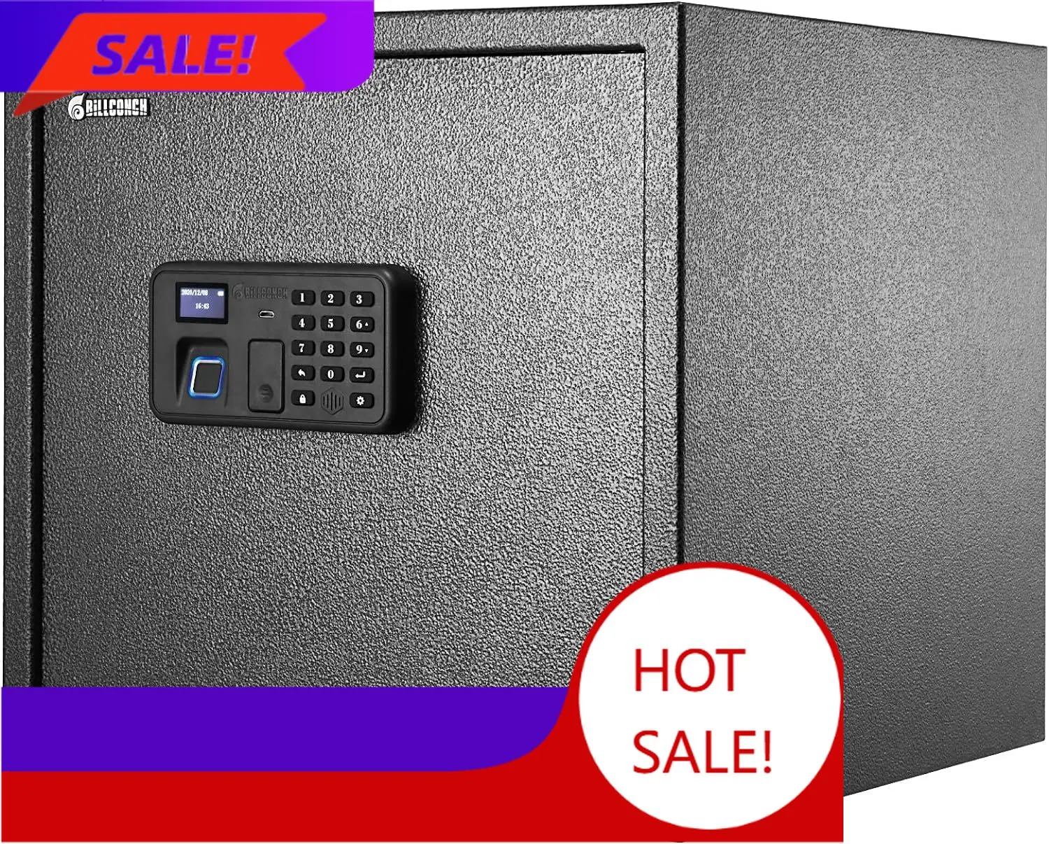 

Бестселлер: Сейф для оружия на 6 пистолетов — биометрическая, ключевая и приложение-управляемая разблокировка, черный железный сейф с ЖК-дисплеем и вибрационным датчиком