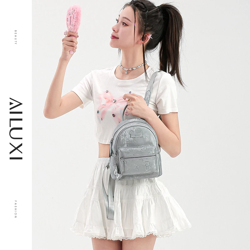 AILUXI Women Backpack 2024 New Fashion Niche Original Designer Cute Small Korean Version Small Handbag for Girl Student