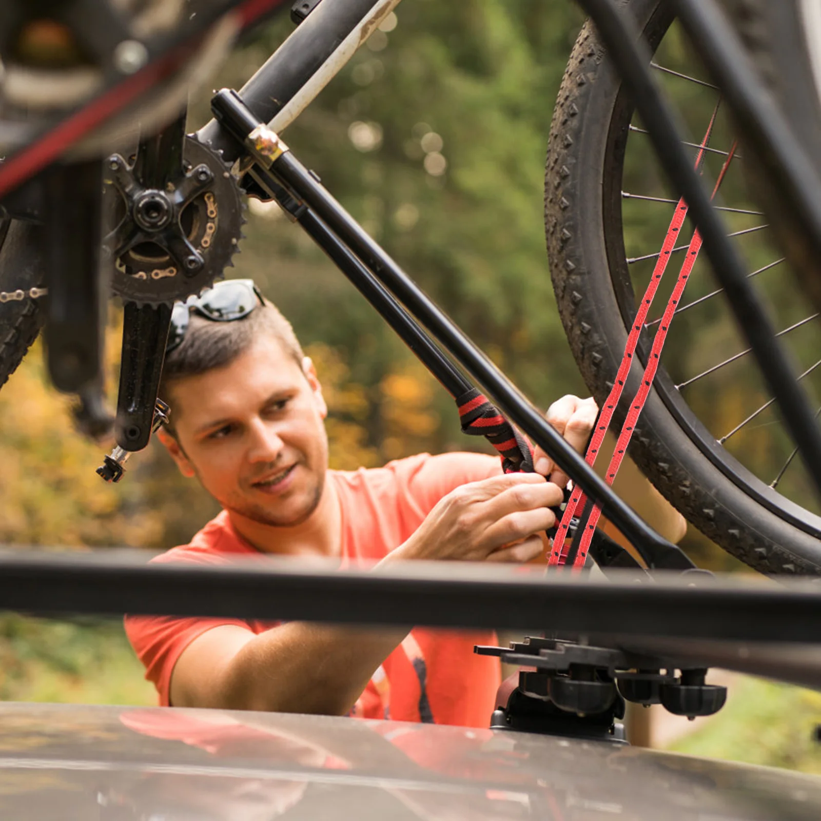 

3 Pcs Luggage Belts Rack Telescopic Rope Bike Cargo Tie-down Strap Heavy Straps