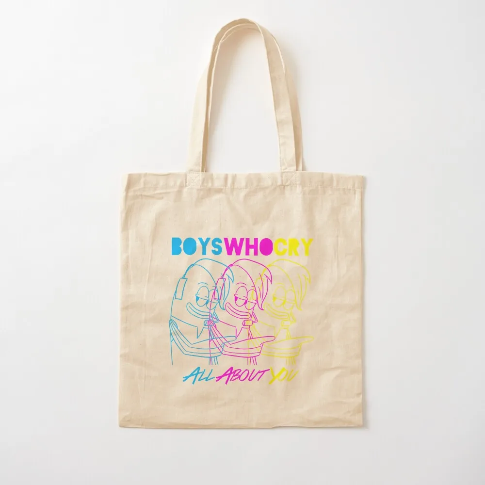 

Boys Who Cry (Cyan, Magenta, Yellow) Tote Bag Customizable tote bag reusable shopping bag Canvas Tote