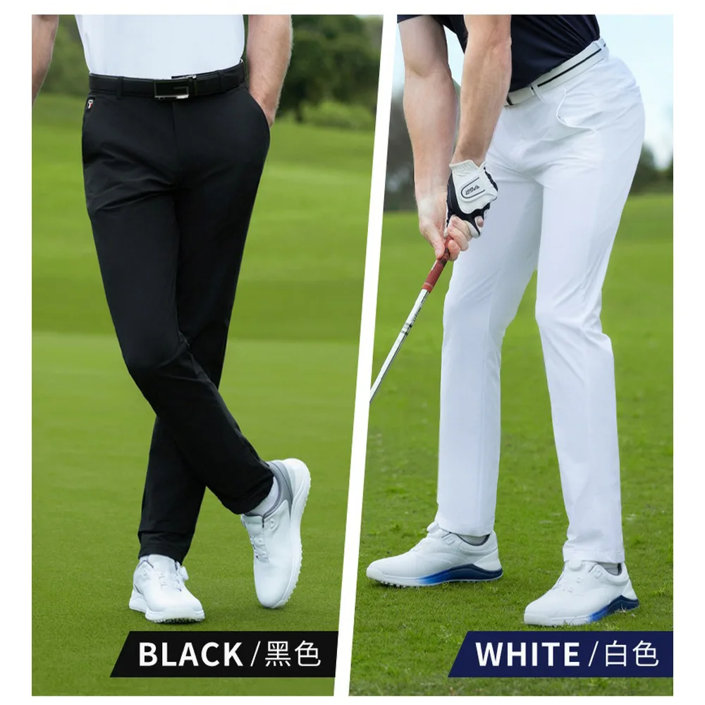 

PGM Golf Pants Men Summer Breathable Perforated Stretch Waistband Sports Trousers