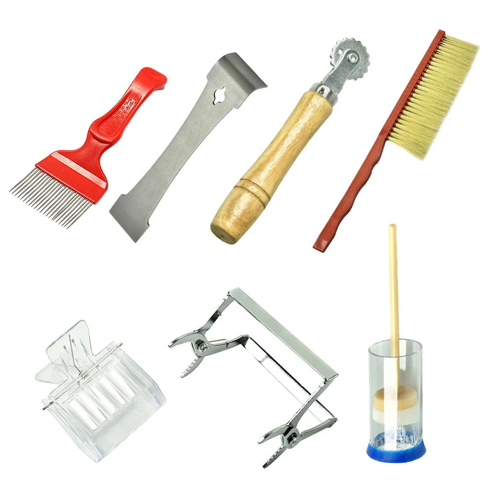 

7PCS Beekeeping Equipment Set Lightweight Portable Apiculture Tools Supplies Hive Management Queen Catching Marking Essentials