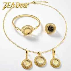 High Quality 18k Gold Plated Jewelry Set Bracelet on Hand Women Trendy Necklace Pendant for Man Earrings Dubai Ring Daily