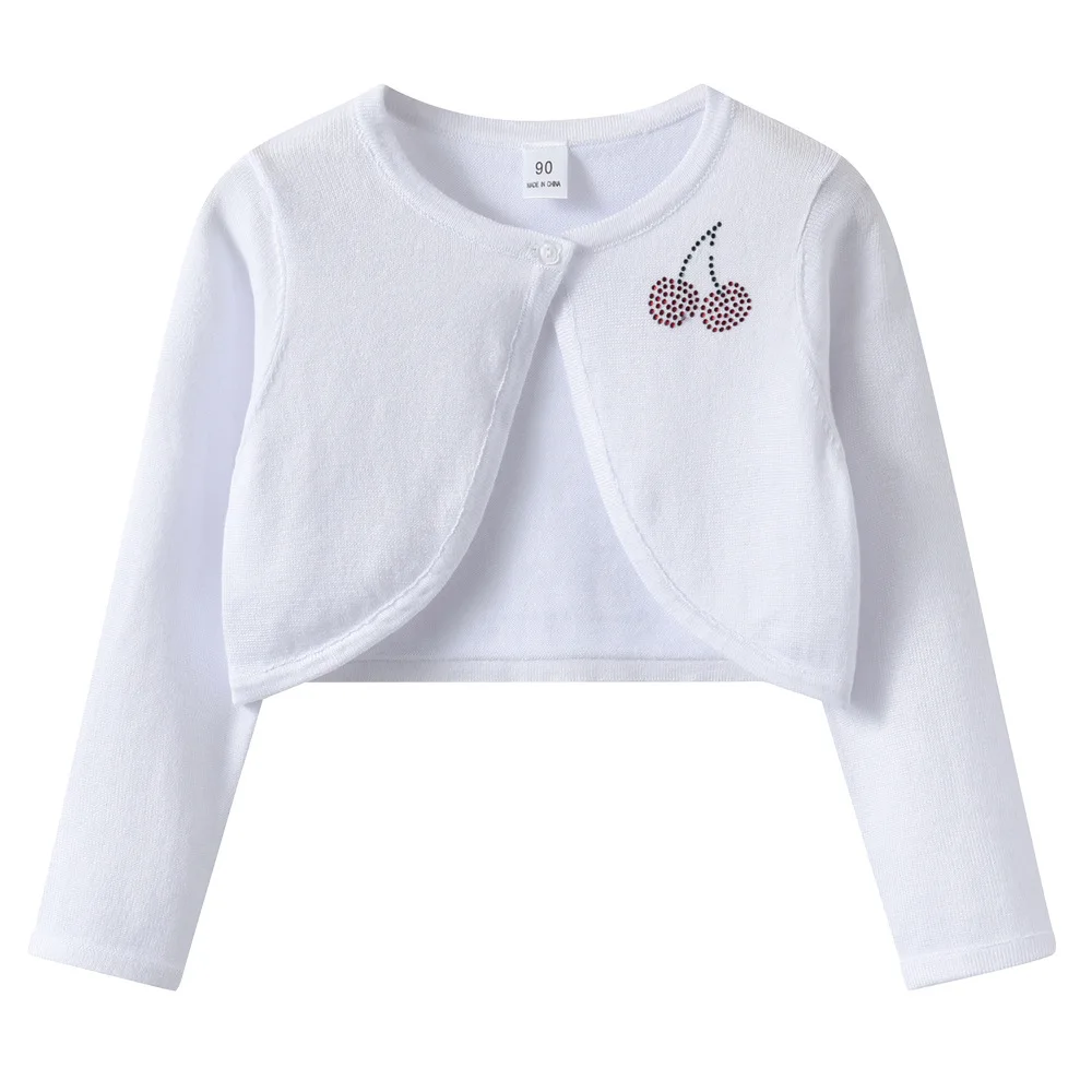 new delivery Long sleeve knitwear cardigan sweater young girl shawl 100%viscose spring  autumn coat bow clothes 90-160 2-12y