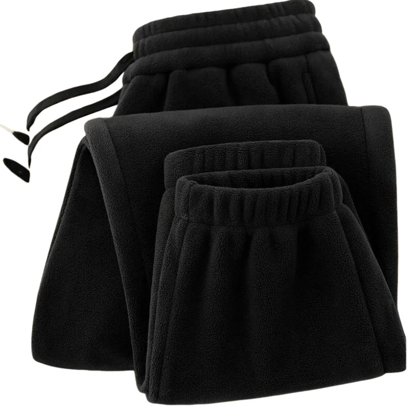 

Men's Pants Fashion Casual Clothing Sports Stretch Pants Polar Fleece for Warmth Winter Autumn Clothes Men's Straight Leg Pants