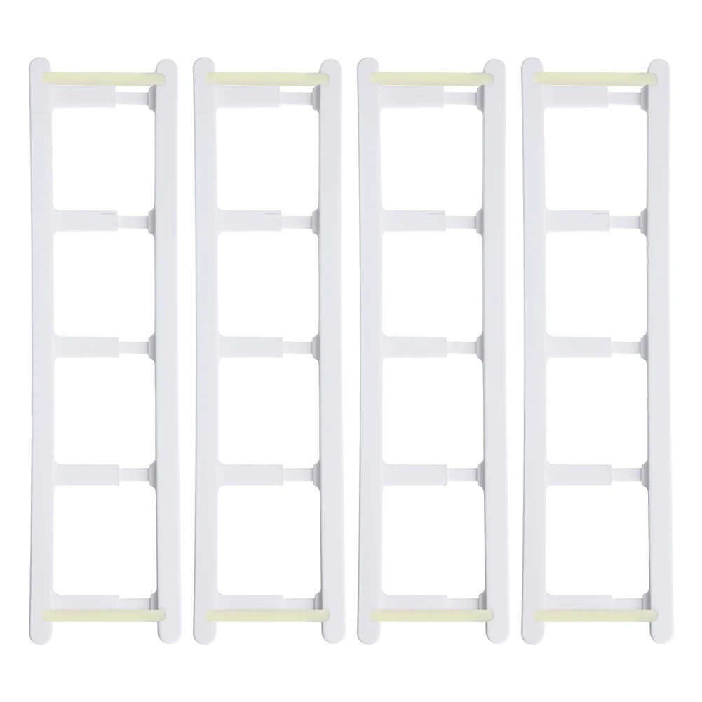4Pcs Self-Adhesive Coffee Pod Holder Plastic Storage Strip For Capsule Kitchen Organizer Space Saving Rack White