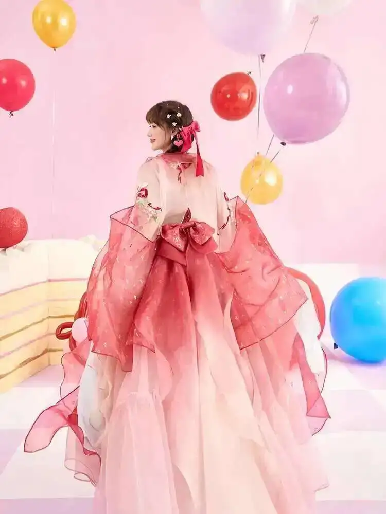 

Han-Yang Платье на бретелях в смешанном стиле Модифицированное Hanfu для