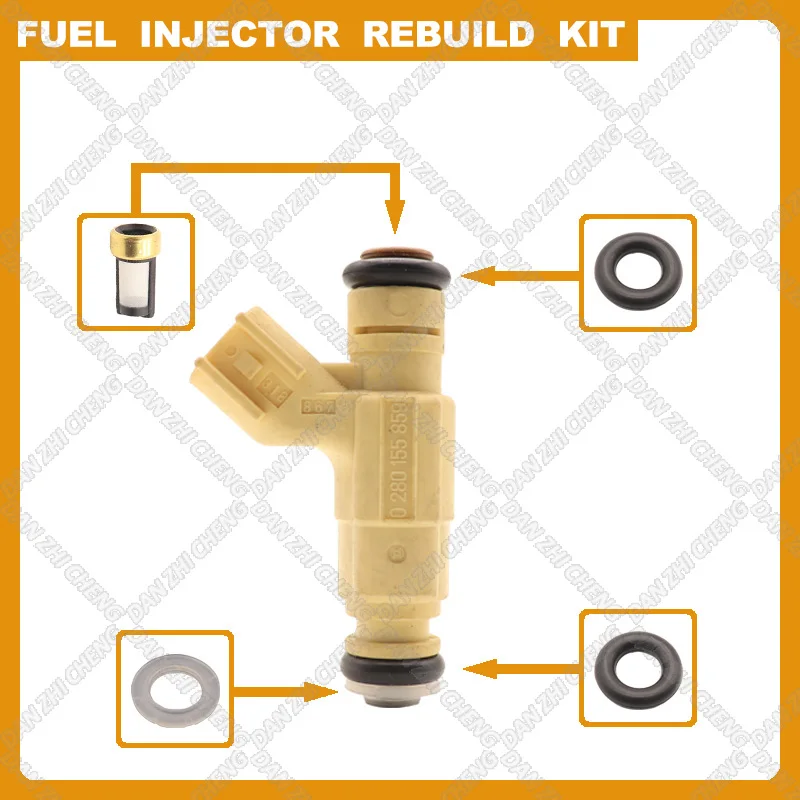 Fuel Injectors Seals O-Ring Repair Filters for 0280155859 ESCORT TRACER MAZDA 2.0L