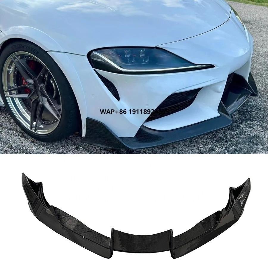 

For Supra GR A90 A91 Mk5 2019+ AD Style Carbon Fiber Front Lip Front Bumper Lip Splitter Spoiler Bodykit