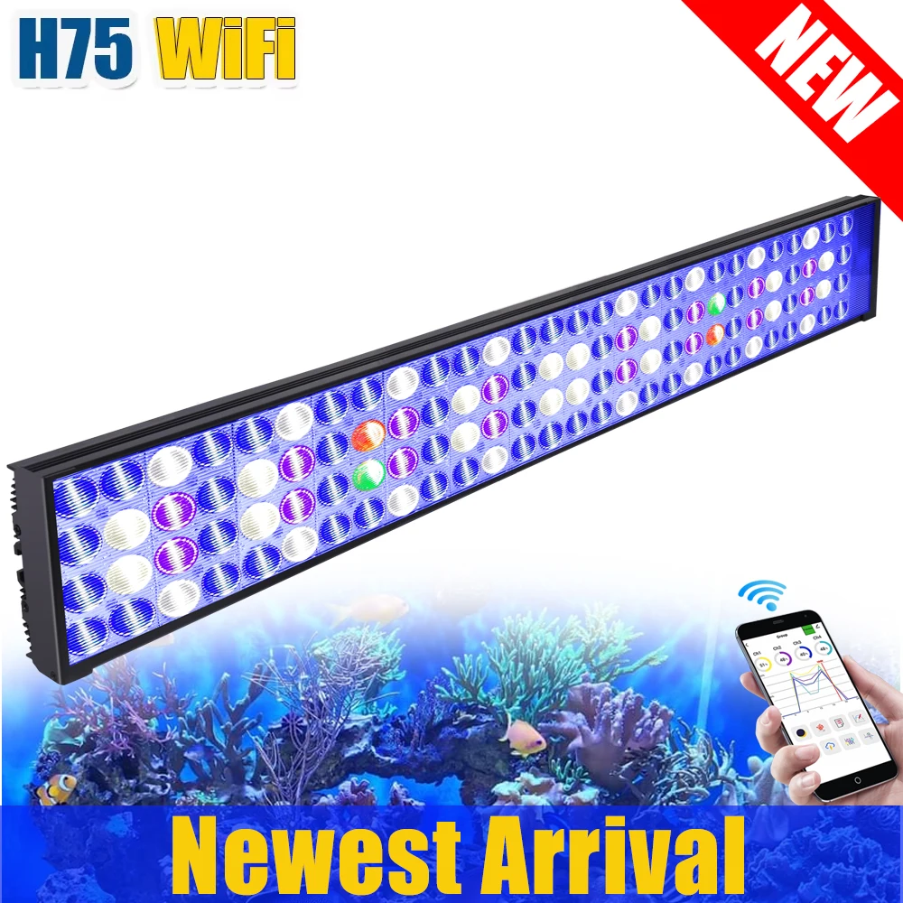 PopBloom WiFi Aquarium Lamp 100W, Full Spectrum Aquarium Led light for 36