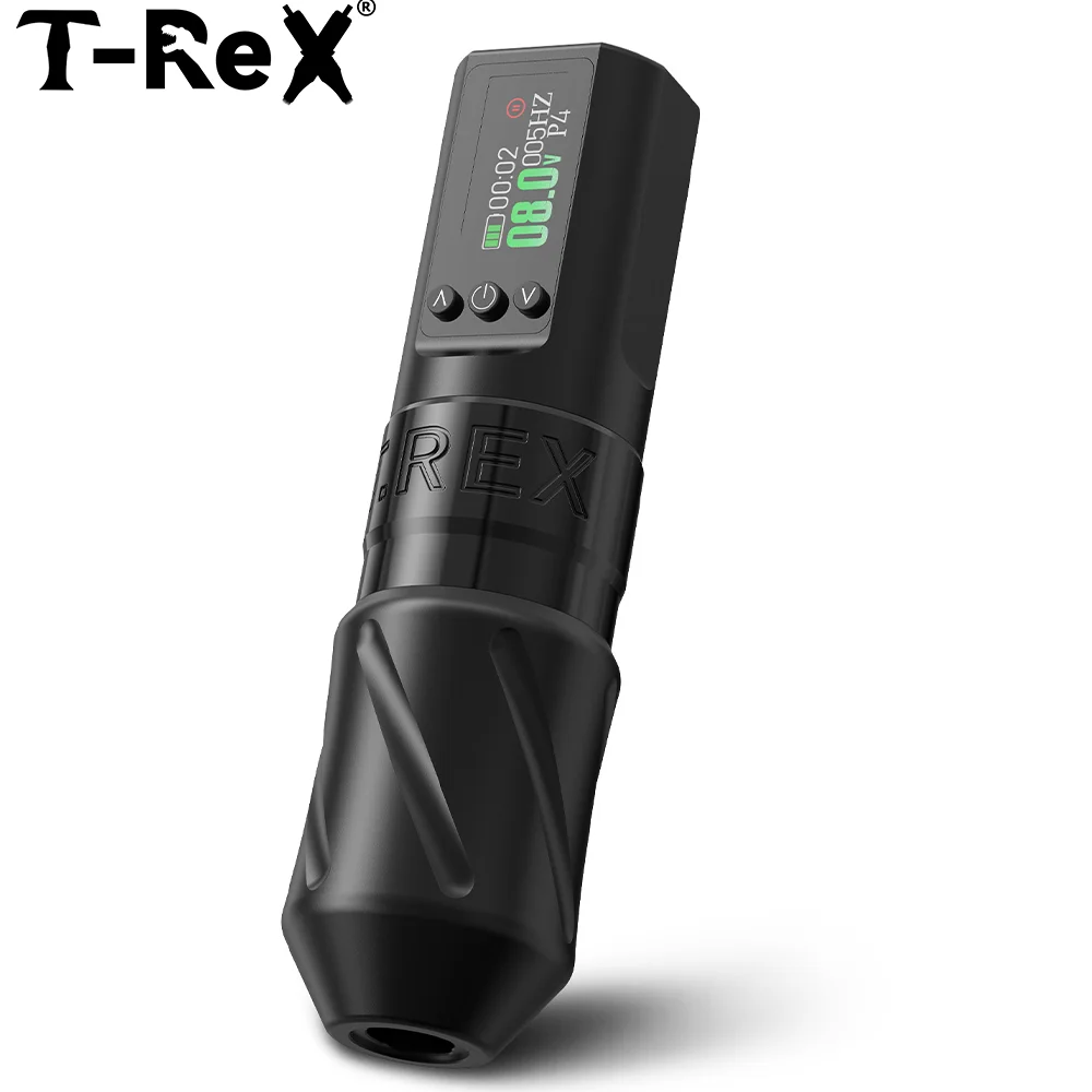 

Беспроводная тату-машинка T-Rex, многофункциональная ручка для татуировки с батареей 1600 мАч, умный дисплей, вращающаяся ручка для татуировки с ходом 3,5 мм