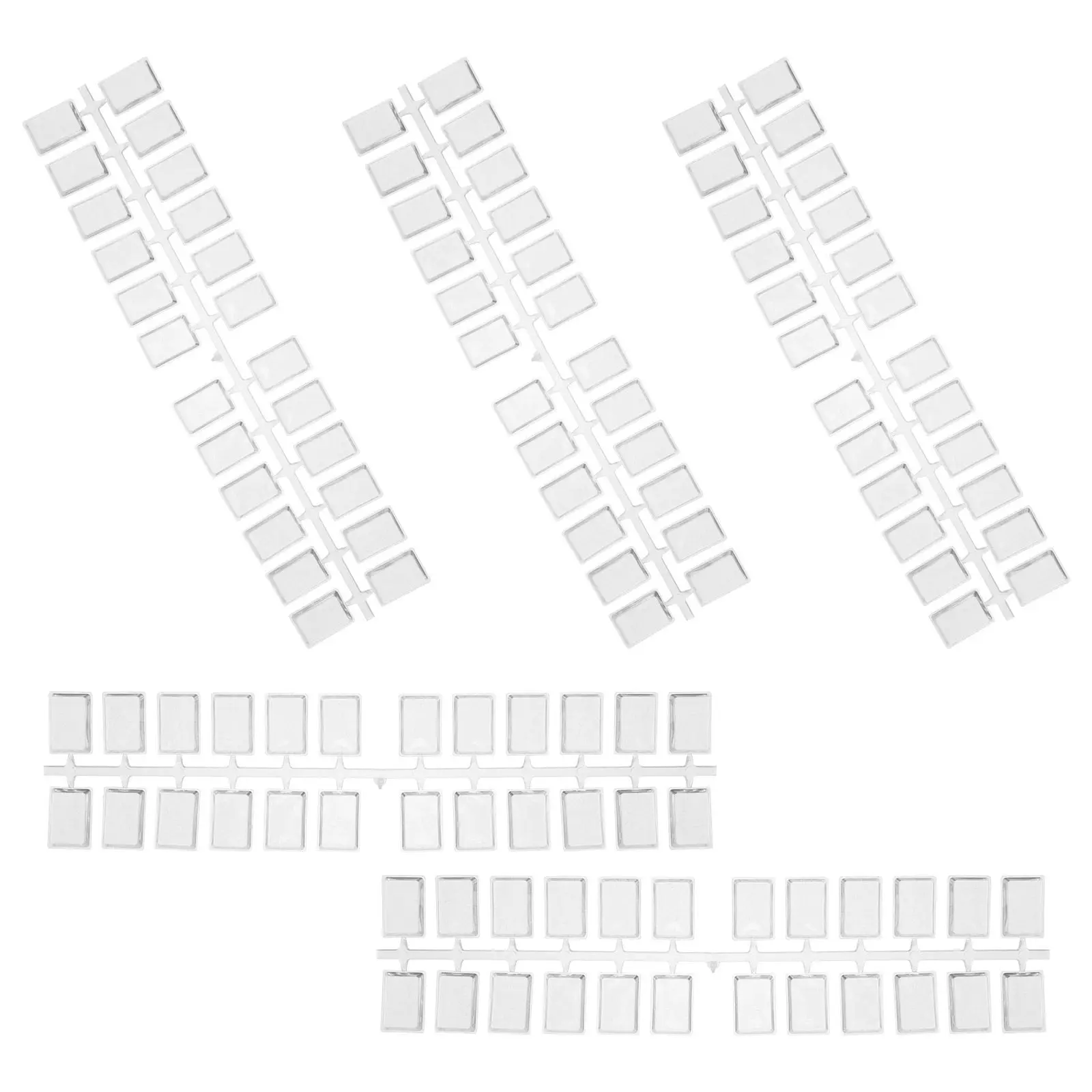 120Pcs Plastic Nail Color Display Palette with Decorative Bead Shape for Nail Polish Shade Matching Gel Polish Color