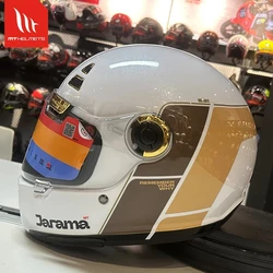 MT JARAMA Vintage Motorcycle Full Face Helmet Racing Helmets Can Be Installed Bluetooth Four Seasons Helmet ECE DOT Approved