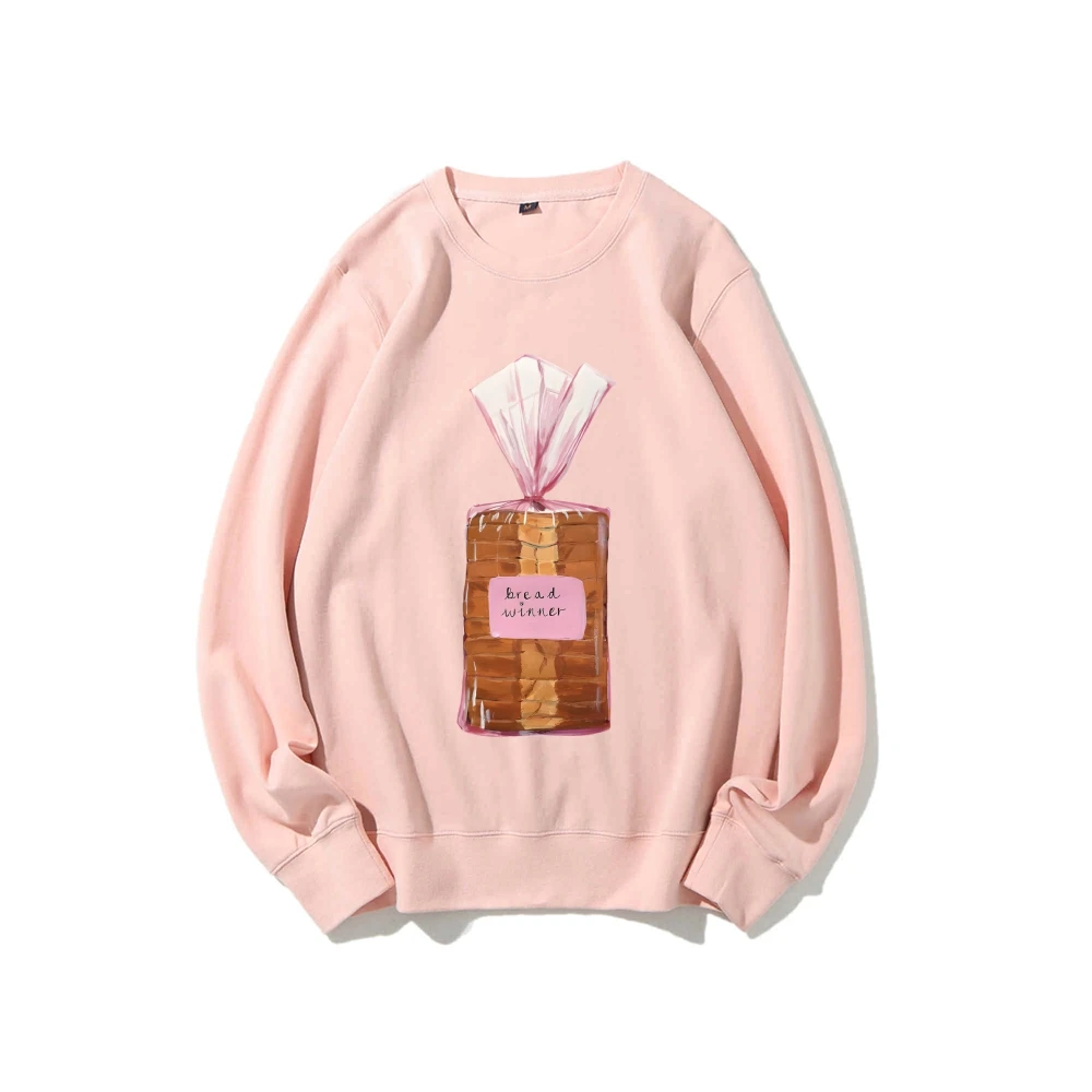Grafisch sweatshirt Broodloaf-sweatshirt 100% katoen Hoge kwaliteit Oversize kleurrijk sweatshirt Bakkerijprint Grillige Y2K-trend